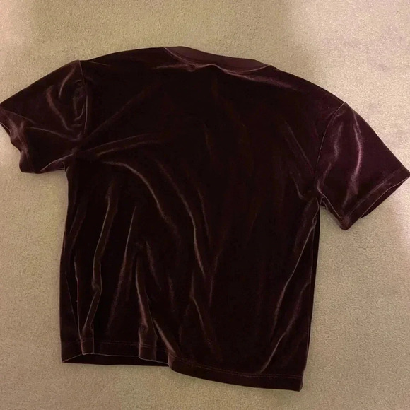 VS PINK velour short sleeve top X-small like new - Picture 2 of 6